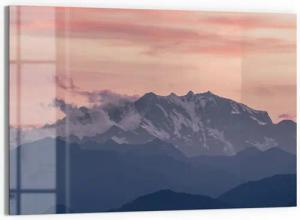 DEQORI Magnettafel 'Alpenabendglanz', Whiteboard Pinnwand beschreibbar