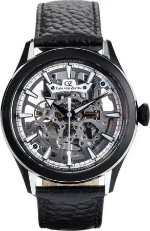 Carl von Zeyten Automatikuhr Waldkirch CVZ0065BKWS, Armbanduhr, Herrenuhr, Saphirglas, Made in Germany, Mechanische Uhr