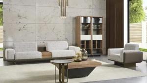 Xlmoebel Sofa Moderne Viersitzer-Sofagarnitur mit Sessel aus Stoff - Stoffsofa, Hergestellt in Europa