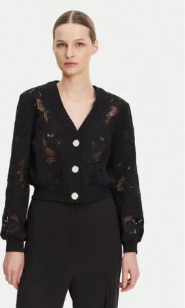 Guess Strickjacke W5GQ11 KCWY1 Schwarz Regular Fit