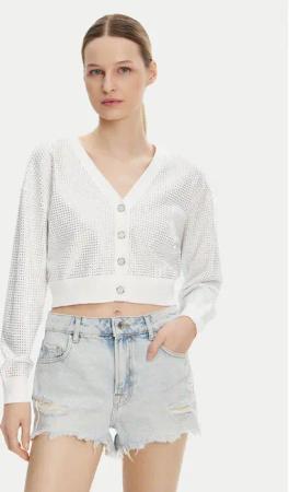 Guess Strickjacke W5GR08 Z3MN2 Weiß Regular Fit