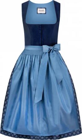 Dirndl Ornella (dunkelblau, Gr. 44) von Stockerpoint Heimatgwand für Damen, 60% Polyester 40% Baumwolle