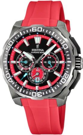 Festina Chronograph Chrono Bike 2025 F20725/5, Quarzuhr, Armbanduhr, Herrenuhr, analog, Tag, Stoppfunktion