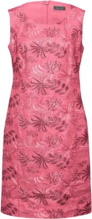 White Label Midikleid Besticktes Leinenkleid