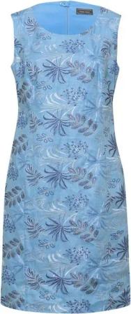 White Label Midikleid Besticktes Leinenkleid