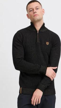 Indicode Troyer IDNathen Strickpulli mit Reißverschluss am Kragen