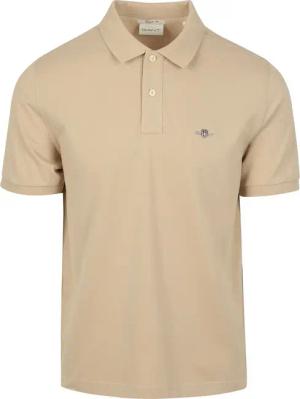 Gant Shield Piqué Poloshirt Sand - Größe M