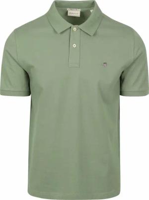 Gant Shield Piqué Poloshirt Grün - Größe 3XL