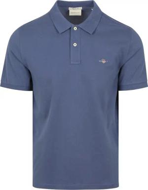 Gant Shield Piqué Poloshirt Dusty Navy - Größe 3XL