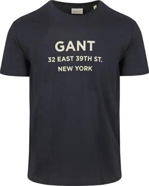 Gant T-shirt Graphic Logo Navy - Größe M