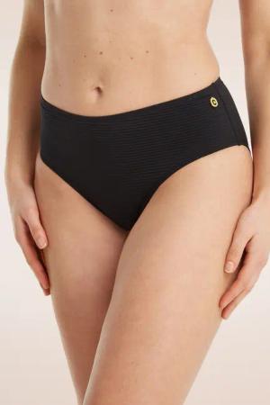 Mid Waist Bikinihose in Schwarz