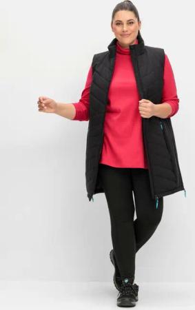Sheego Wärmende Wanderleggings mit Mesh-Taschen, schwarz, Gr.50