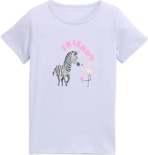 TOM TAILOR Mädchen T-Shirt mit Print, lila, Uni, Gr. 92/98