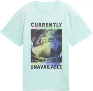 TOM TAILOR Jungen Oversize T-Shirt mit Print, blau, Uni, Gr. 152