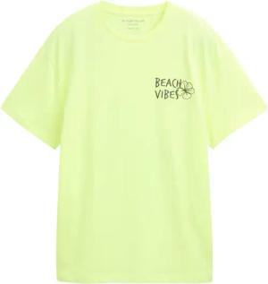 TOM TAILOR Jungen Oversize T-Shirt mit Print, gelb, Uni, Gr. 152