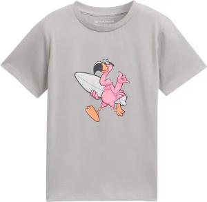 TOM TAILOR Jungen T-Shirt mit Print, grau, Uni, Gr. 104/110