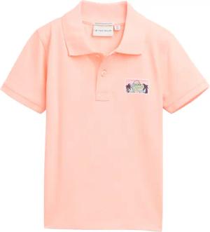 TOM TAILOR Jungen Piqué Poloshirt, rot, Uni, Gr. 104/110