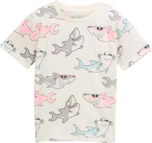 TOM TAILOR Jungen T-Shirt mit Allover-Print, weiß, Uni, Gr. 116/122