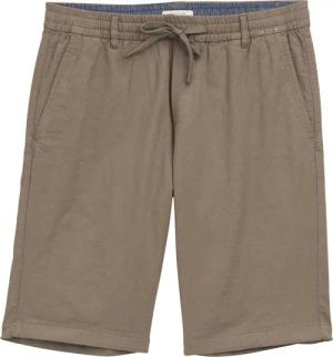 TOM TAILOR Herren Regular Fit Shorts mit Leinenanteil, grün, Uni, Gr. S