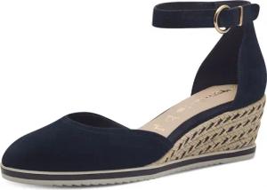 Tamaris Keilpumps, Keilabsatz, Schlupfschuh, Riemchensandale mit modischem Jute-Besatz