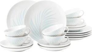 Seltmann Weiden Teeservice "Geschirr-Set, 18 Teile, Liberty Mediterranean, klein", (Set, 18 tlg., 6x Teeobertasse klein 0,14 l, 6x Teeuntertasse 13 cm, Brotteller), Tassen, Untertassen, Teller, Made in Germany,18 Teile, für 6 Personen