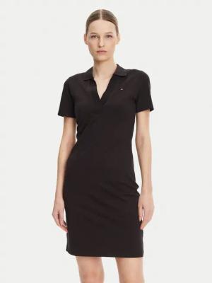 Tommy Hilfiger Kleid für den Alltag WW0WW42567 Schwarz Slim Fit