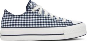 Converse Sneakers aus Stoff Chuck Taylor All Star Lift Platform Gingham A13664C Dunkelblau