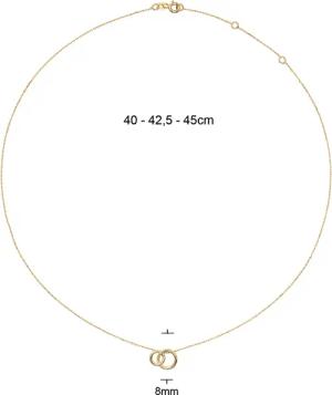 Jackie Gold Halskette - Giro Doppio 585 Gold Kette - Gr. unisize - in Gold - für Damen