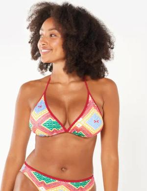 Bikini-Oberteil Damen Triangel Surfen Mae Sangria rot