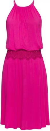 Vivance Sommerkleid mit Häkeleinsatz in der Taille, elegantes Sommerkleid aus Jersey