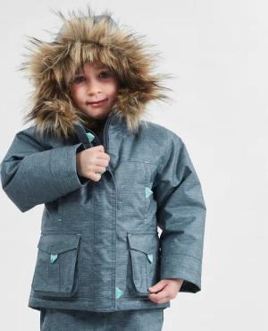 Winterjacke Parka Winterwandern SH500 U-Warm wasserdicht Kinder Gr. 92–116 blau