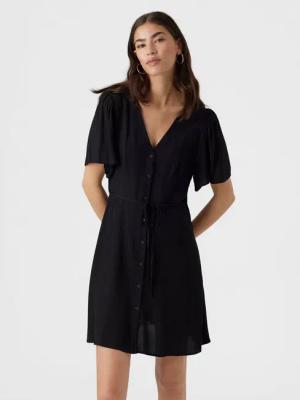 Vero Moda Sommerkleid Alba 10292845 Schwarz Regular Fit