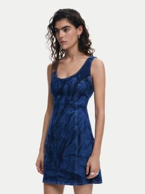 Desigual Jeanskleid 25SWVD01 Dunkelblau Slim Fit