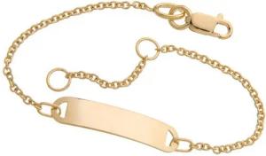Silberkettenstore Goldarmband Kinder-Gravurarmband Mod. IDBo-1 - 375 Gelbgold