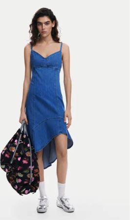 Desigual Jeanskleid Munich 25SWVD07 Blau Regular Fit