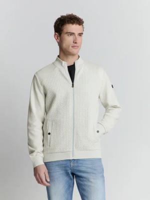 NO EXCESS Sweater "No Excess Jacquard sweatshirt mit Vollreißverschluss"