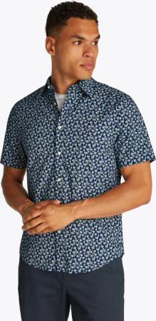 Tommy Hilfiger Kurzarmhemd "FLEX POPLIN PALM SS SF SHIRT"