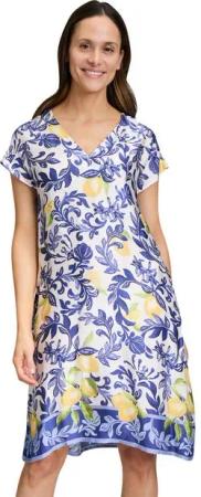 Vera Mont Sommerkleid Vera Mont Sommerkleid mit überschnittenen Ärmeln Bordüre