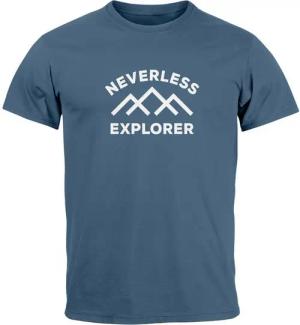 Neverless Print-Shirt Herren T-Shirt Aufdruck Outdoor Shirt mit Bergmotiv & Statement Print mit Print