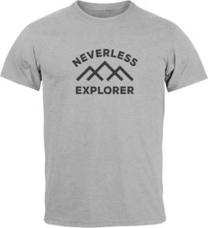 Neverless Print-Shirt Herren T-Shirt Aufdruck Outdoor Shirt mit Bergmotiv & Statement Print mit Print