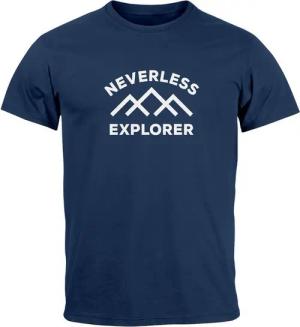 Neverless Print-Shirt Herren T-Shirt Aufdruck Outdoor Shirt mit Bergmotiv & Statement Print mit Print