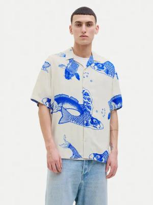 Jack & Jones Hemd Jeff 12268465 Blau Relaxed Fit