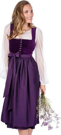 MarJo Dirndl Samt Dirndl 2tlg. - NUSSDORF - brombeer