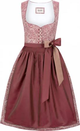 Dirndl Leonie (bordeaux, Gr. 46) von Stockerpoint Heimatgwand für Damen, 100% Baumwolle