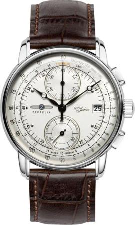 Zeppelin 8670-1 100 Jahre Chronograph Herrenuhr 43mm 5ATM