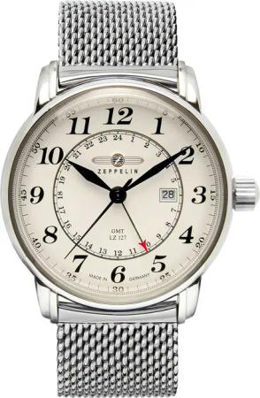 Zeppelin 7642M-5 Graf Zeppelin LZ127 GMT Herrenuhr 43mm 5ATM
