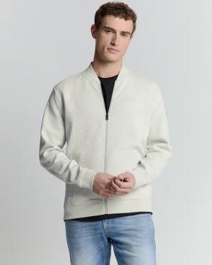 NO EXCESS Sweater "No Excess Jacquard sweatshirt mit Vollreißverschluss"