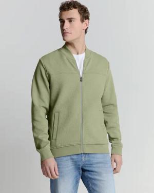 NO EXCESS Sweater "No Excess Jacquard sweatshirt mit Vollreißverschluss"