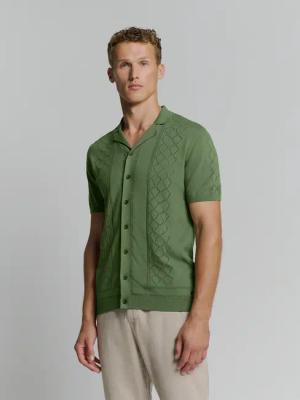 NO EXCESS T-Shirt "No Excess Poloshirt mit kurzen Ärmeln"