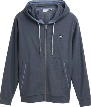 TOM TAILOR Herren Ultralight Sweatjacke mit Kapuze, grau, Uni, Gr. S